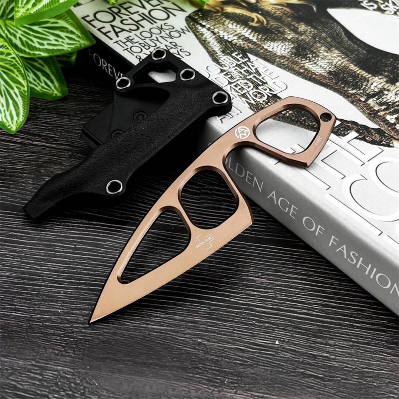 Boker Guardian Guard Fixed Blade Knife 2.4" 440C Plain Blade, All-steel Handles
