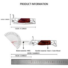 Cold Steel AK-47 Auto Folding Knife 3.94" 440C Blade, Redwood Handles - AK47