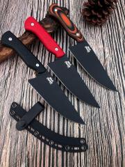MKC Kitchen Fixed Blade Knife 5.91" 9Cr13 Blade, G10 Handles