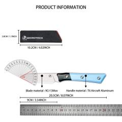 MT Kitchen Fixed Blade Knife 3.54" 9cR13 Blade, T6 Aluminum +G10 Handles - 3500B
