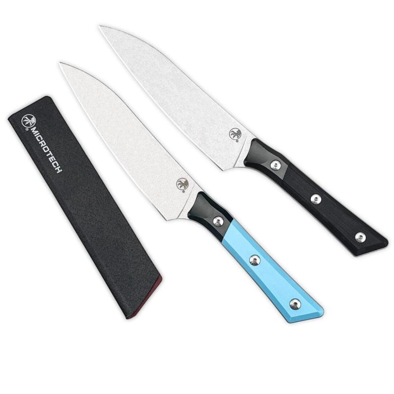 MT Kitchen Fixed Blade Knife 5.63" 9cR13 Blade, T6 Aluminum +G10 Handles - 3400B