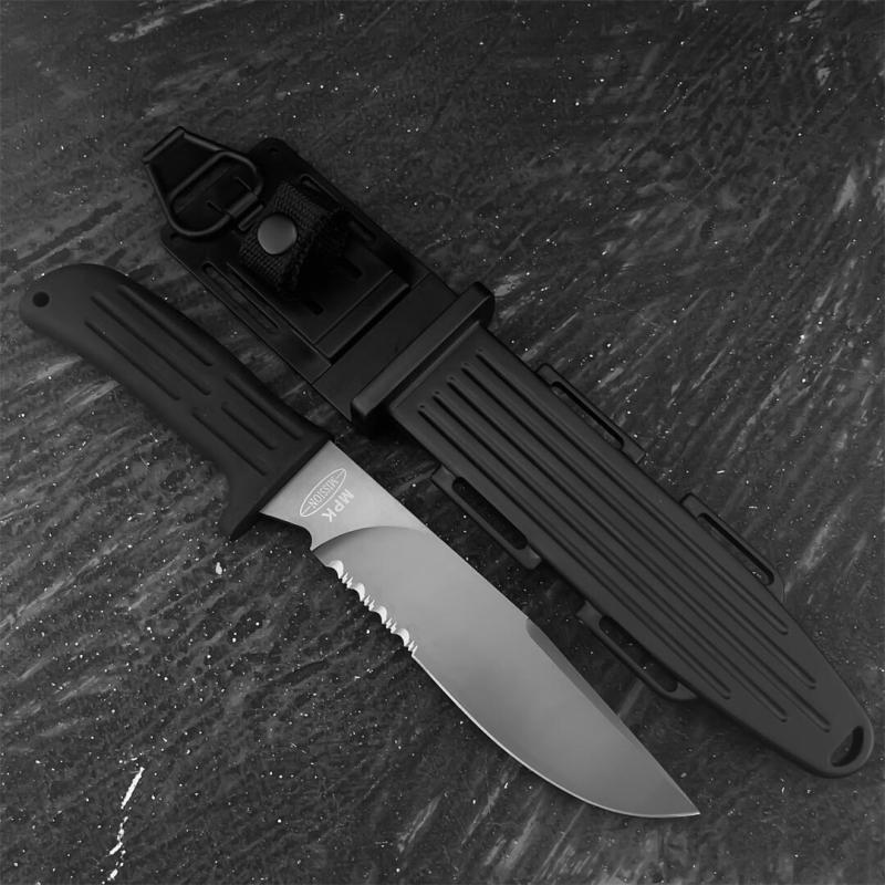 Mad-dog MPK Fixed Blade Knife 7.01" 9Cr13 Blade, Nylon Fiber Handles