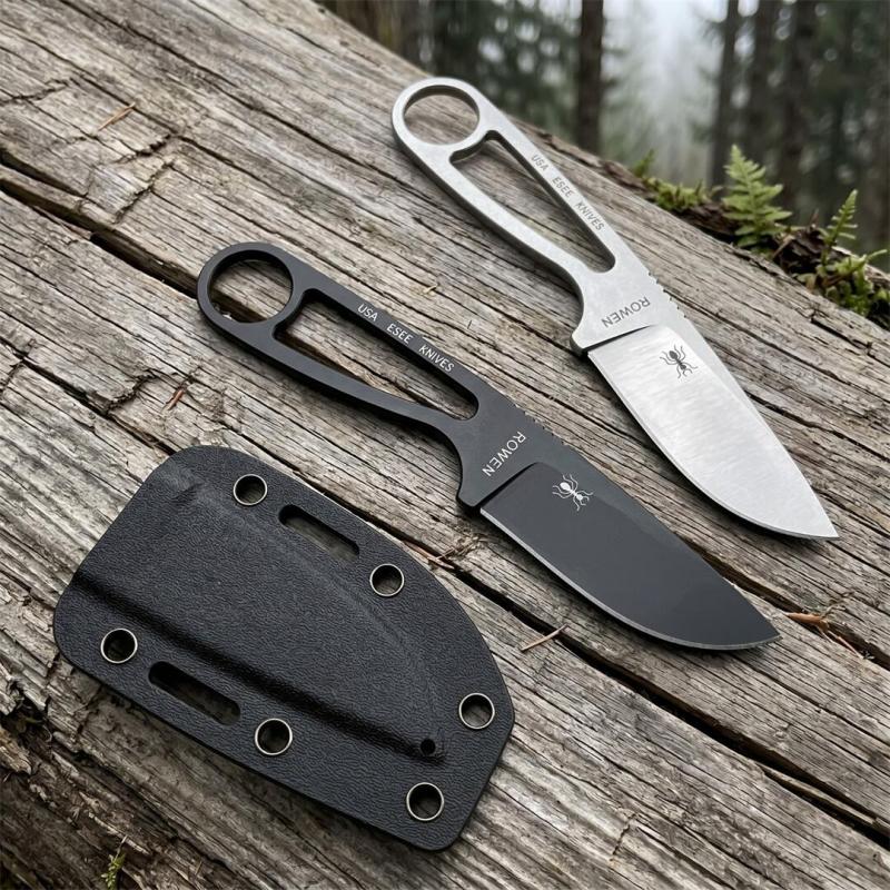 ANT IZULA Fixed Blade Knife 2.76" 8Cr13 Satin Blade, 8Cr13 Handles