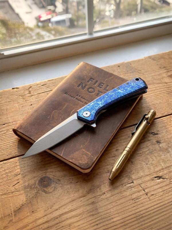 ZT 0808 Flipper Knife 3.23" D2 Blade, TC4 Handles