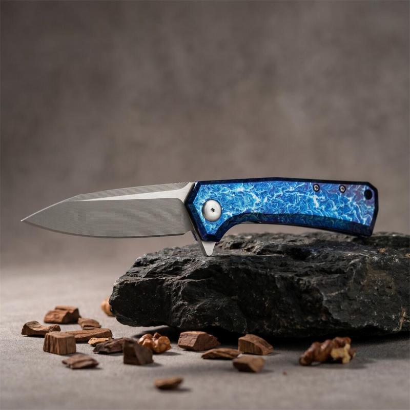ZT 0808 Flipper Knife 3.23" D2 Blade, TC4 Handles