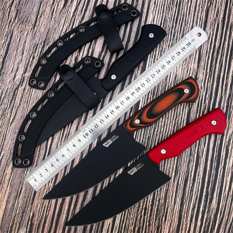 MKC Kitchen Fixed Blade Knife 5.91" 9Cr13 Blade, G10 Handles