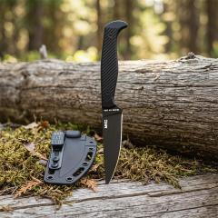 MKC Fixed Blade Knife 3.74" 8Cr13 Blade, Nylon Fiber Handles