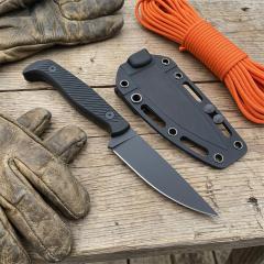 MKC Fixed Blade Knife 3.74" 8Cr13 Blade, Nylon Fiber Handles
