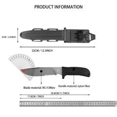 Mad-dog MPK Fixed Blade Knife 7.01" 9Cr13 Blade, Nylon Fiber Handles