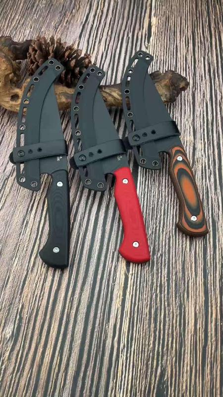 MKC Kitchen Fixed Blade Knife 5.91" 9Cr13 Blade, G10 Handles