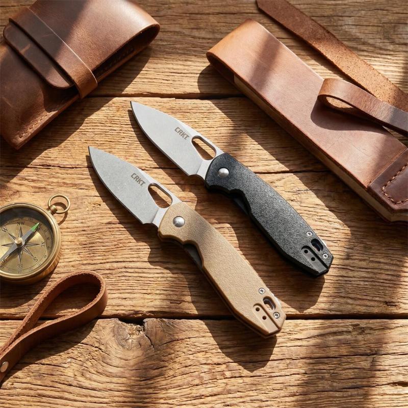 CRKT 5390 Flipper Knife 2.56" 8Cr13 Drop Blade, G10 Handles