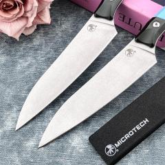 MT Kitchen Fixed Blade Knife 5.63" 9cR13 Blade, T6 Aluminum +G10 Handles - 3400B