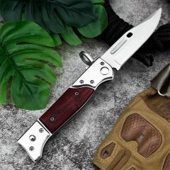 Cold Steel AK-47 Auto Folding Knife 3.94" 440C Blade, Redwood Handles - AK47