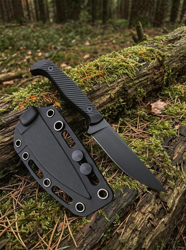 MKC Fixed Blade Knife 3.74" 8Cr13 Blade, Nylon Fiber Handles