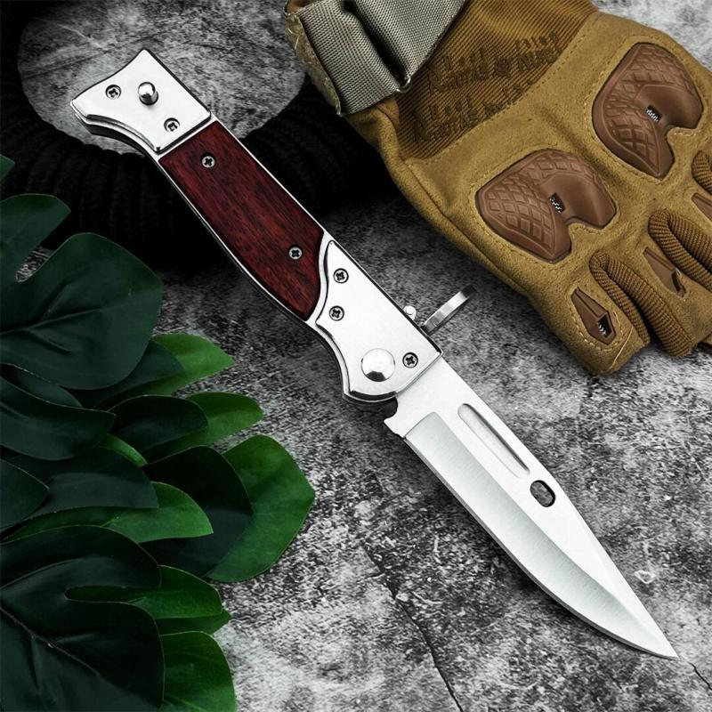 Cold Steel AK-47 Auto Folding Knife 3.94" 440C Blade, Redwood Handles - AK47