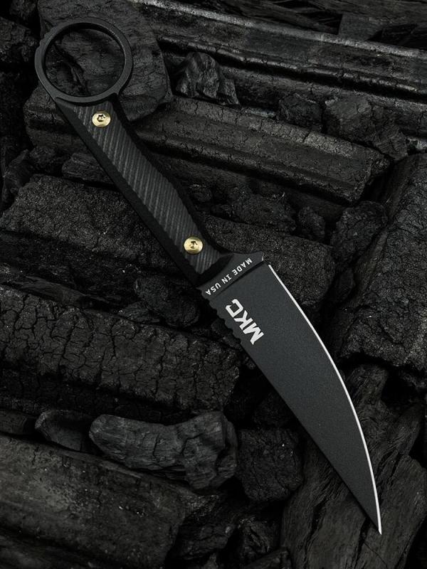 MKC Fixed Blade Knife 3.70" 8Cr13 Blade, Nylon Fiber Handles