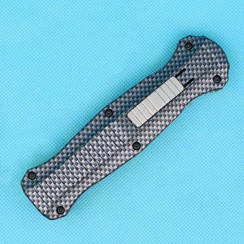 BM 3300BK Infidel Dagger AUTO OTF Knife 3.85" 440 Double Edge Blade, Zinc Aluminum Alloy Handles
