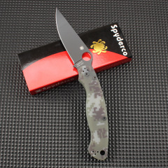 Spy C36 Military Folding Knife 3.78" S30V Satin Plain Blade, G10 Handles, Liner Lock - C36GPDBL