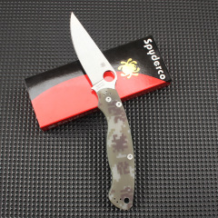 Spy C36 Military Folding Knife 3.78" S30V Satin Plain Blade, G10 Handles, Liner Lock - C36GPDBL