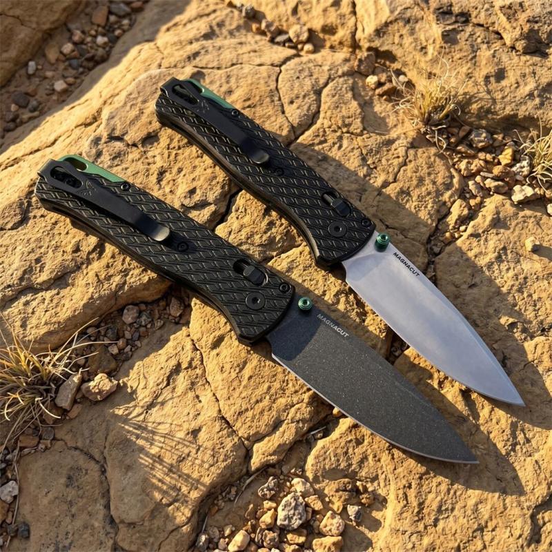 BM 534 Bugout AXIS Folding Knife 3.19" 9Cr13 Satin Plain Blade, T6-Aluminum Handles