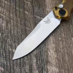 BM 9400 Osborne AUTO Folding Knife 3.31" D2 Satin Plain Blade, PEI Handles