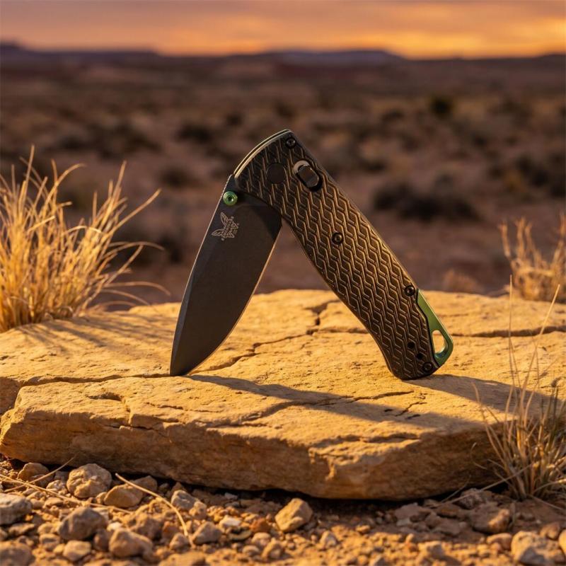 BM 534 Bugout AXIS Folding Knife 3.19" 9Cr13 Satin Plain Blade, T6-Aluminum Handles