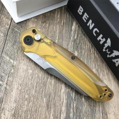 BM 9400 Osborne AUTO Folding Knife 3.31" D2 Satin Plain Blade, PEI Handles