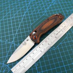 BM 15031/15032 Hunt North Fork AXIS Folding Knife 2.95" S30V Satin Plain Blade, Stabilized Wood Handles
