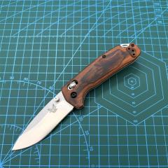 BM 15031/15032 Hunt North Fork AXIS Folding Knife 2.95" S30V Satin Plain Blade, Stabilized Wood Handles