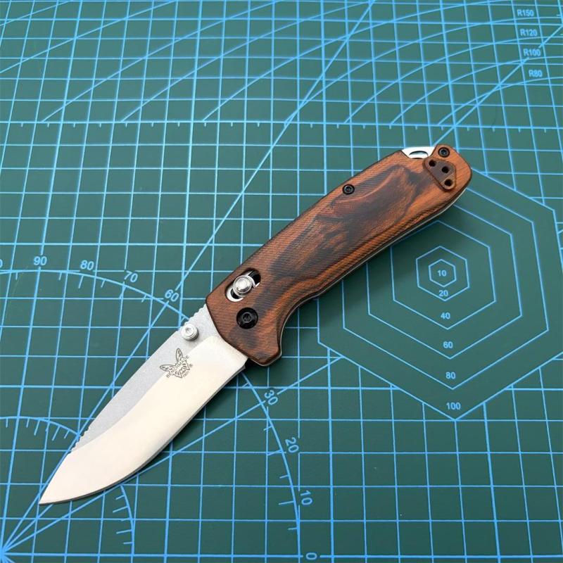BM 15031/15032 Hunt North Fork AXIS Folding Knife 2.95" S30V Satin Plain Blade, Stabilized Wood Handles