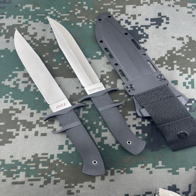 Cold Steel 39LSSC OSS Tactical Fixed Blade Knife 8.27" AUS 8A Plain Blade, Kray-Ex Handles, Secure-Ex Sheath