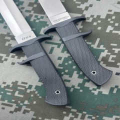 Cold Steel 39LSSC OSS Tactical Fixed Blade Knife 8.27" AUS 8A Plain Blade, Kray-Ex Handles, Secure-Ex Sheath