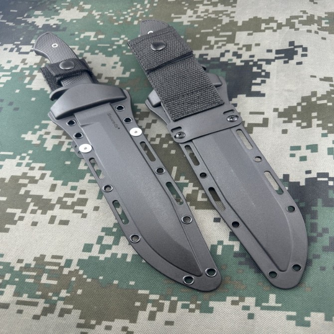 Cold Steel 39LSSC OSS Tactical Fixed Blade Knife 8.27" AUS 8A Plain Blade, Kray-Ex Handles, Secure-Ex Sheath