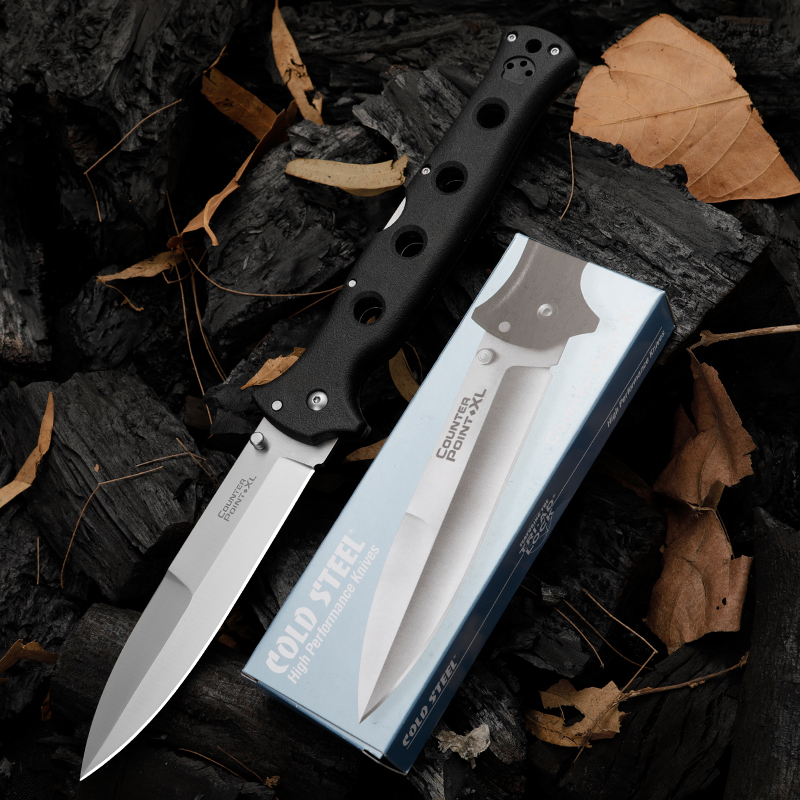 Cold Steel 10ACXC Folding Knife 5.51" AUS-10A Satin Blade, Griv-Ex Handles