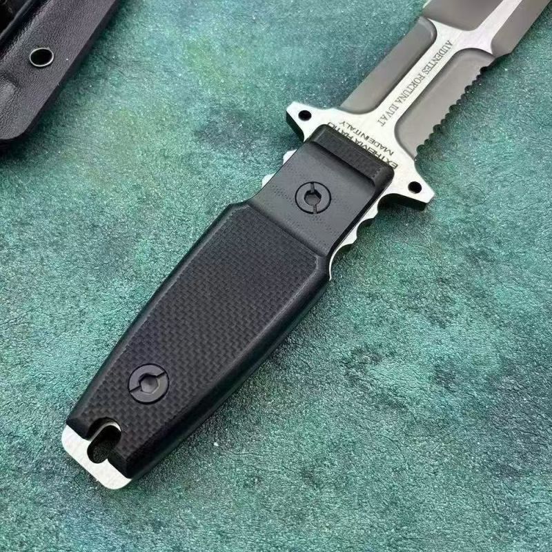 Extrema Ratio Imperial Guard Fixed Knife 7.01" Black AUS8 Single Edge Blade, G10 Handles