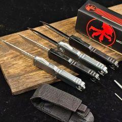 MT UTX-85 ZBP OTF AUTO Knife 3.34" D2 Plain Blade, Aluminum Alloy Handles