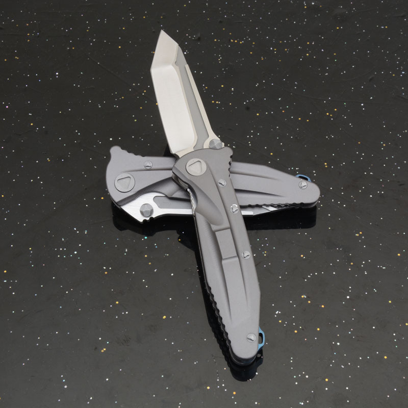 MT Delta Force Folding Knife 3.86" D2 Blade, Titanium Alloy Handles