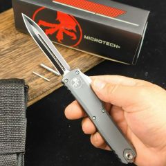 MT UTX-85 ZBP OTF AUTO Knife 3.34" D2 Plain Blade, Aluminum Alloy Handles