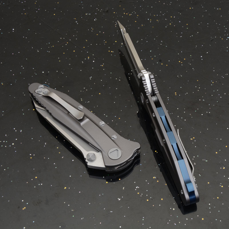 MT Delta Force Folding Knife 3.86" D2 Blade, Titanium Alloy Handles