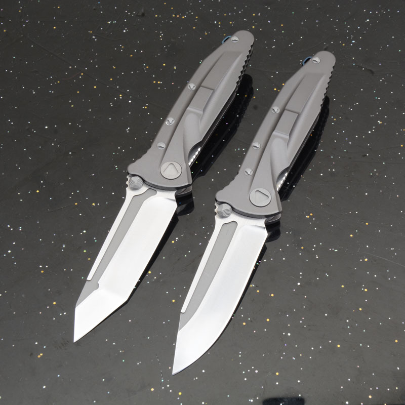 MT Delta Force Folding Knife 3.86" D2 Blade, Titanium Alloy Handles