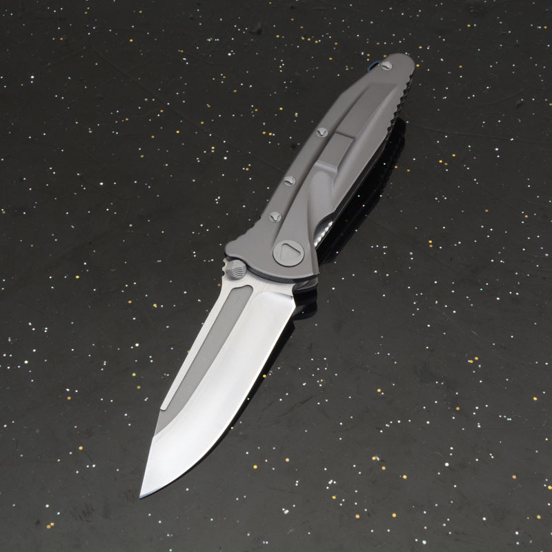 MT Delta Force Folding Knife 3.86" D2 Blade, Titanium Alloy Handles