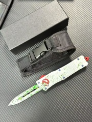 MT Ghostbusters Squad AUTO OTF Knife 3.74" M390 Double Edge Blade, Aluminum Handles