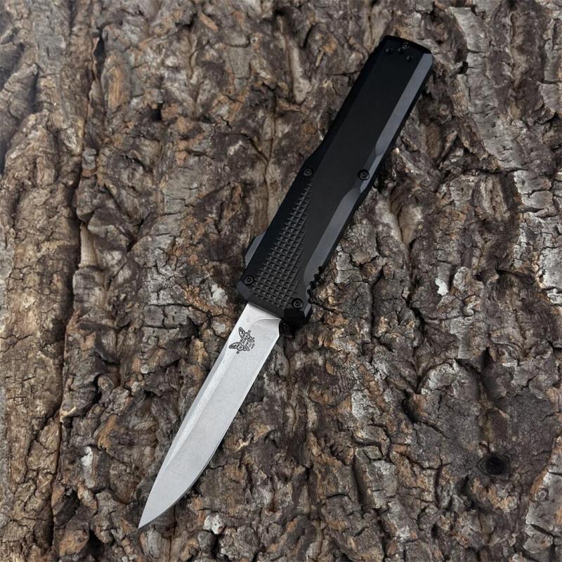 BM 4600DL Phaeton AUTO OTF Knife 3.34" Black S30V Drop Point Blade, Aluminum Alloy Handles