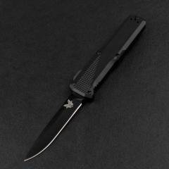 BM 4600DLC Phaeton AUTO OTF Knife 3.34" Black S30V Drop Point Blade, Aluminum Alloy Handles