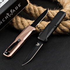 BM 4600DLC Phaeton AUTO OTF Knife 3.34" Black S30V Drop Point Blade, Aluminum Alloy Handles