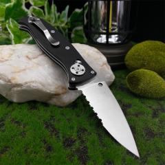 Spy Autonomy 2 AUTO Folding Knife 3.46'' D2 Serrated Blade, Black G10 Handles - C165GP2