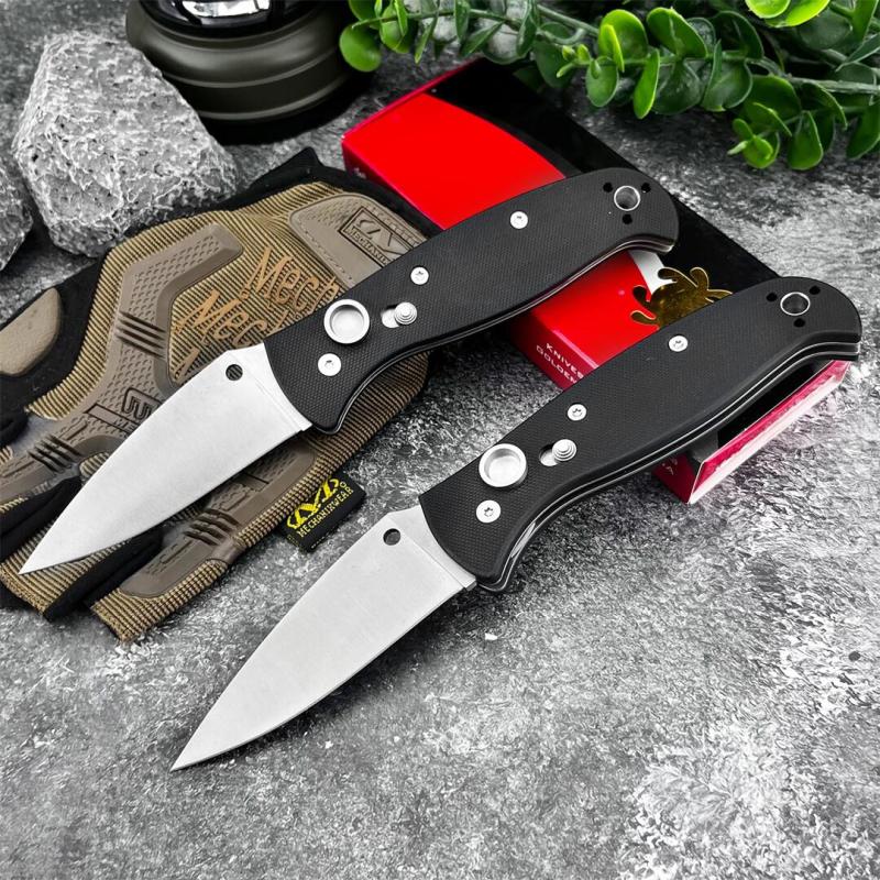 Spy Autonomy 2 AUTO Folding Knife 3.46'' D2 Satin Plain Blade, Black G10 Handles - C165GP2