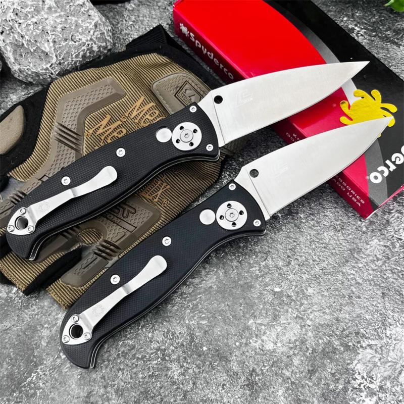 Spy Autonomy 2 AUTO Folding Knife 3.46'' D2 Satin Plain Blade, Black G10 Handles - C165GP2
