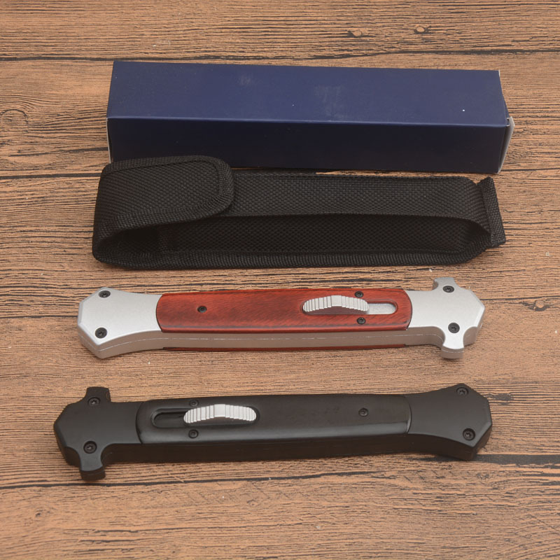 Italy Classical 13'' AKC OTF AUTO Knife Double Action 5.51" 440C Steel Blade, Color wood Handles