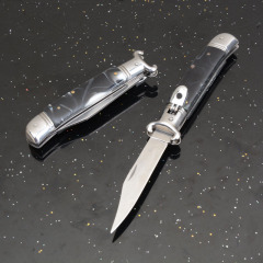 Italy AKC Godfather Stiletto Mafia OTF AUTO Knife 3.62" 440c Steel Blade, Acrylic Handles